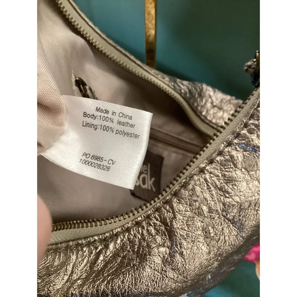 The Sak‎ Hobo Bag Women Small Gold Metallic Leather Slouchy Shoulder Bag
